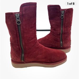 UGG AUBREE SIGNATURE SUEDE COLLECTION BOOTS RUST COLOR ❤️😎